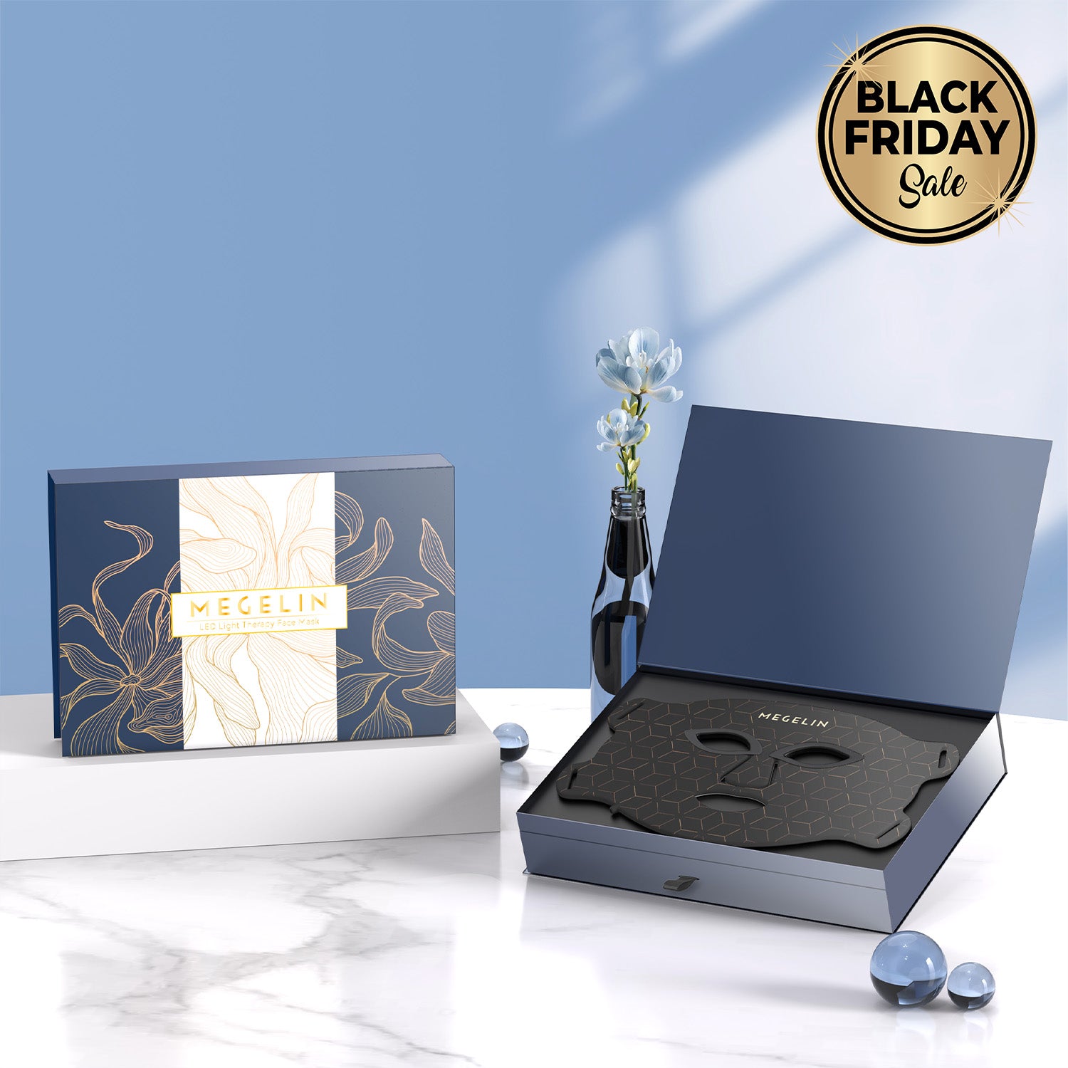 قناع الوجه Megelin للعلاج بالضوء الأحمر بتقنية LED