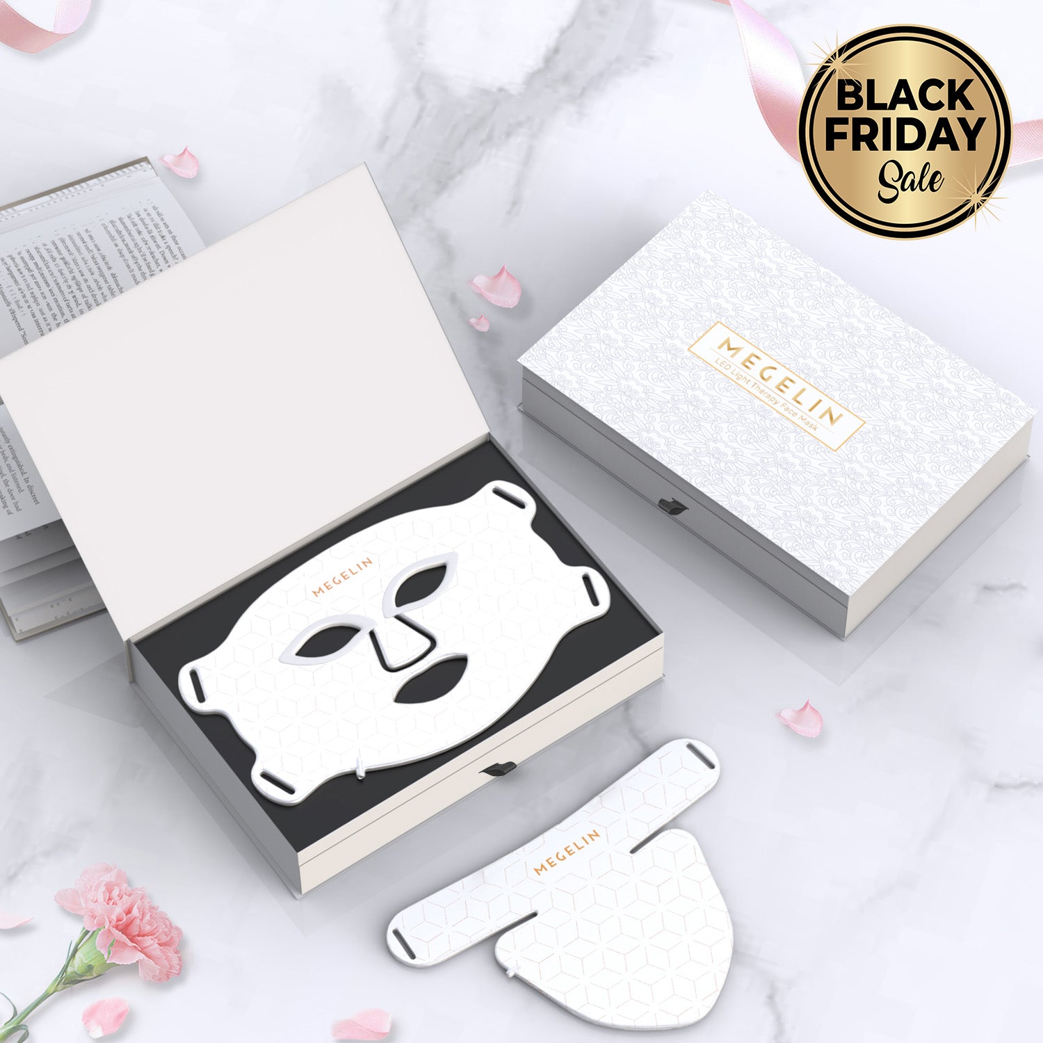 قناع الوجه Megelin للعلاج بالضوء الأحمر بتقنية LED