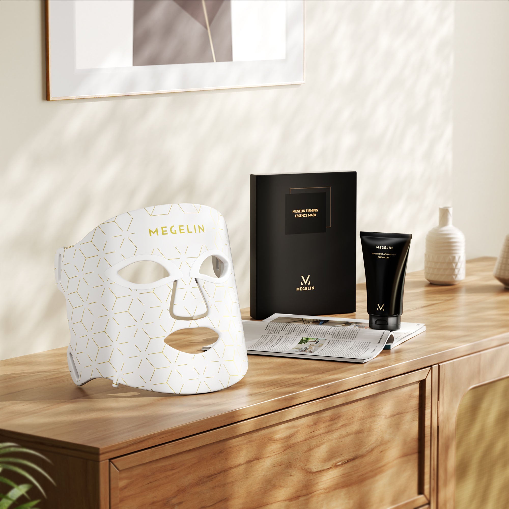 قناع الوجه Megelin للعلاج بالضوء الأحمر بتقنية LED