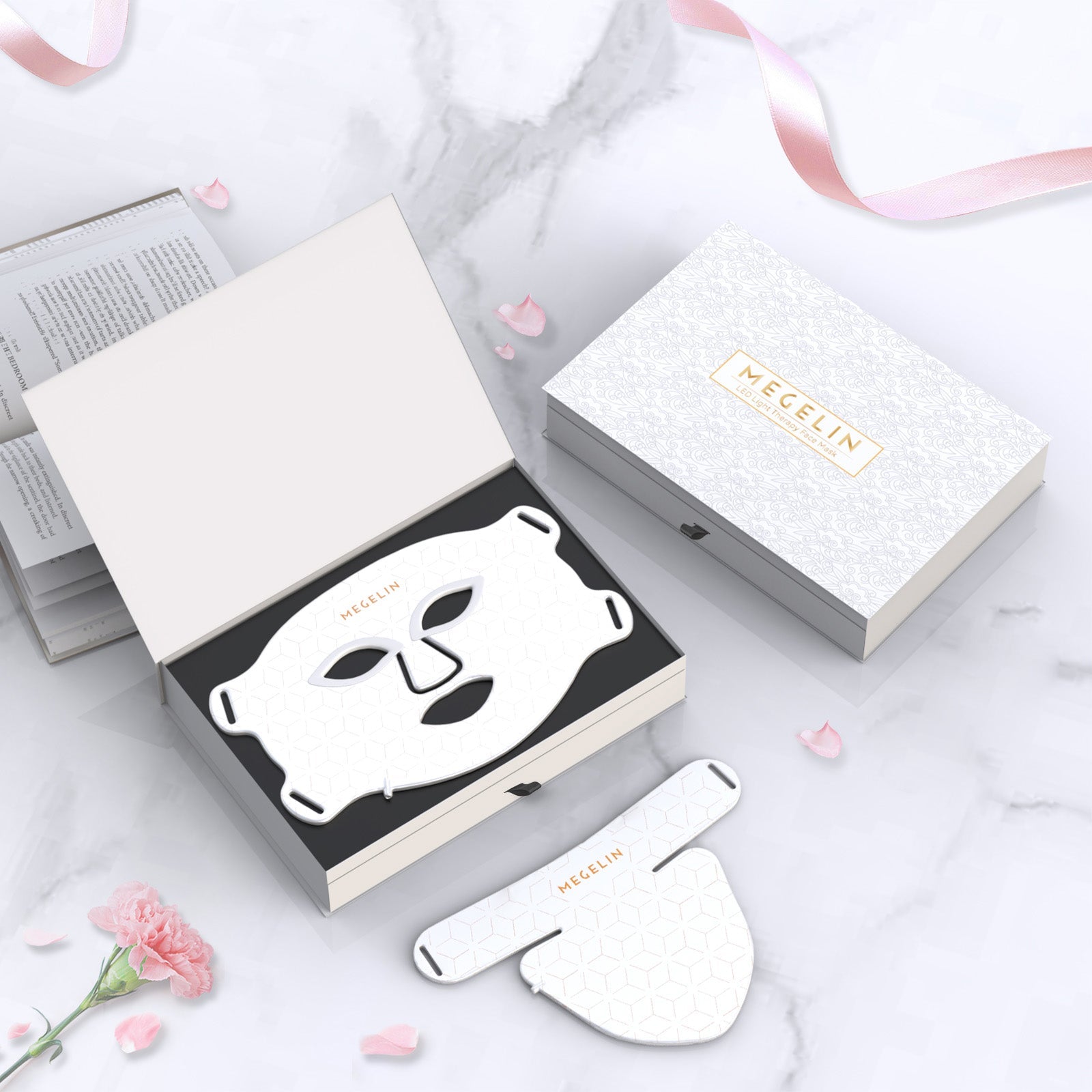 قناع الوجه Megelin للعلاج بالضوء الأحمر بتقنية LED