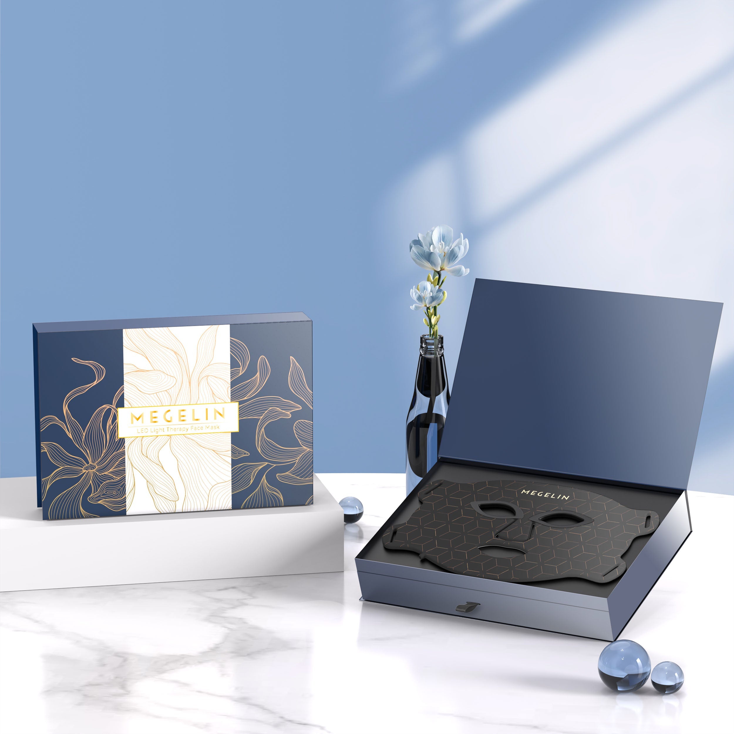 قناع الوجه Megelin للعلاج بالضوء الأحمر بتقنية LED