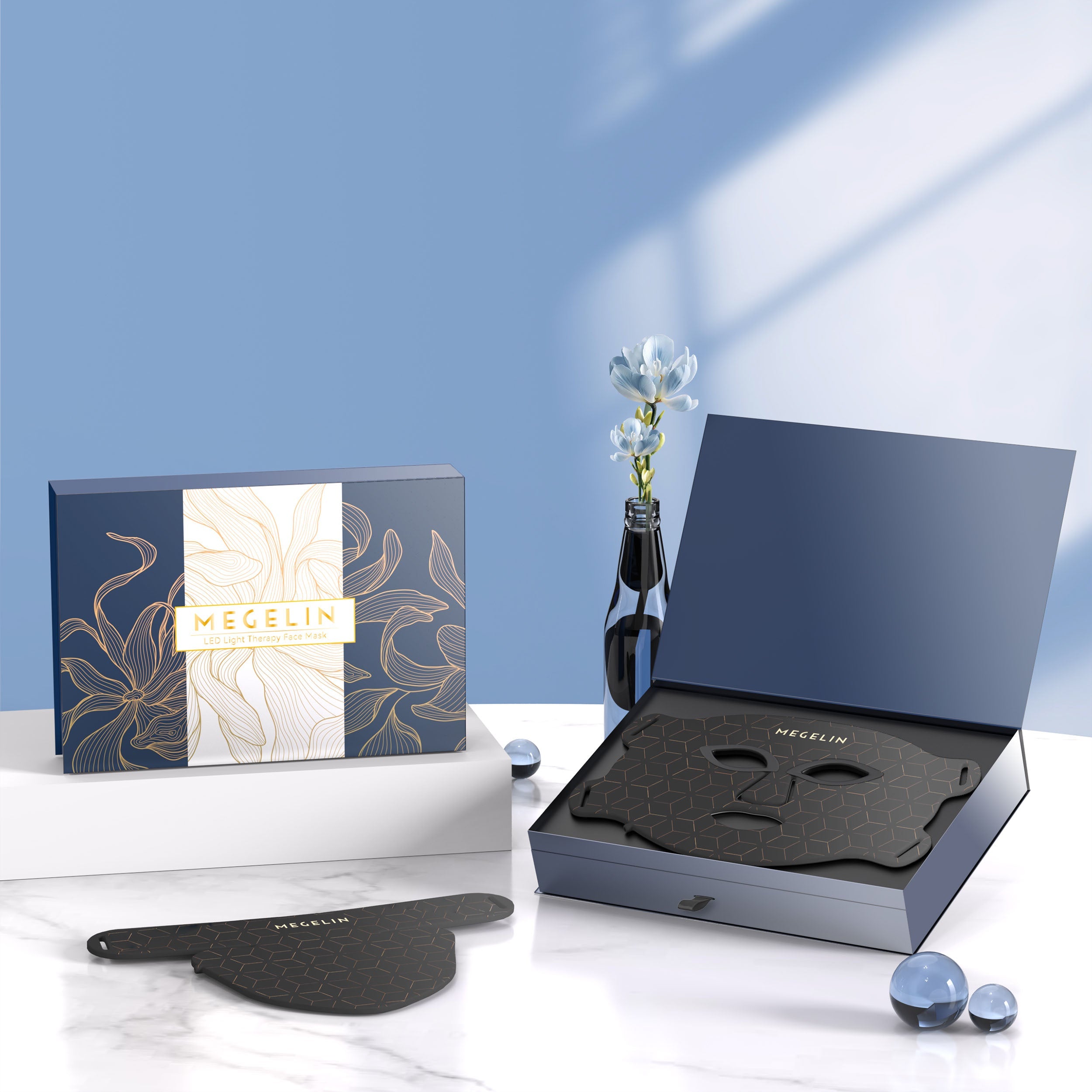 قناع الوجه Megelin للعلاج بالضوء الأحمر بتقنية LED