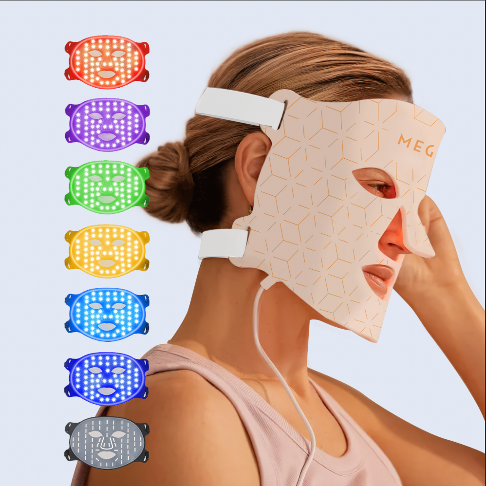 قناع الوجه Megelin للعلاج بالضوء الأحمر بتقنية LED
