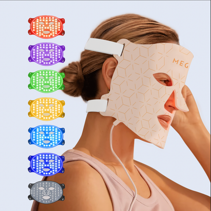 قناع الوجه Megelin للعلاج بالضوء الأحمر بتقنية LED